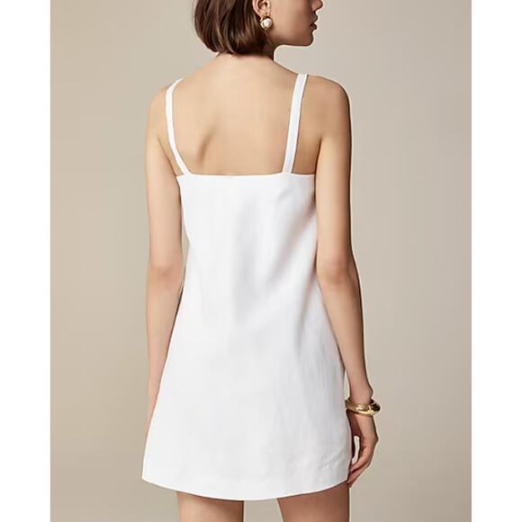 J. Crew White Mini Dress with Gold Buttons - Picture 3 of 8